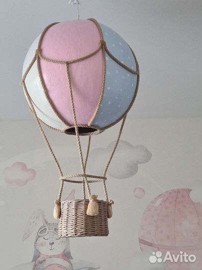 Воздушный шар декор для дома с корзиной
