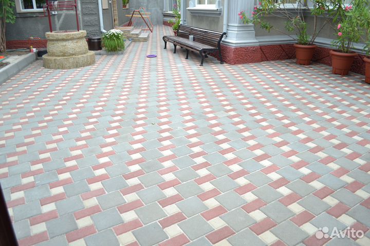 Тротуарная плитка, брусчатка кирпичик