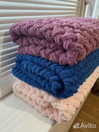 Плед детский из Alize Puffy и Alize Puffy Fine