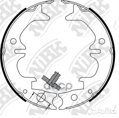 FN0633-nibk колодки барабанные ручника Toyota