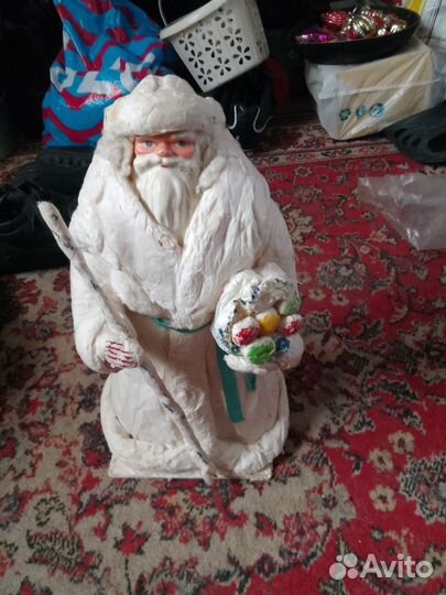 Папье Маша ватный дед мороз СССР