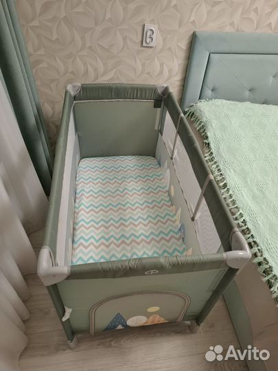 Манеж-кровать Amarobaby Transform Mountains Green