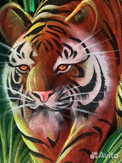 Панно тигр ручная работа