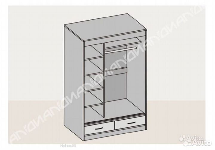 Шкаф-купе арт 009 (1500 мм) мр