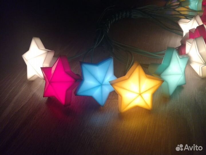 Гирлянда звезды СССР электрогирлянда звездочки