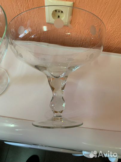 Конфетница на ножке стекло СССР