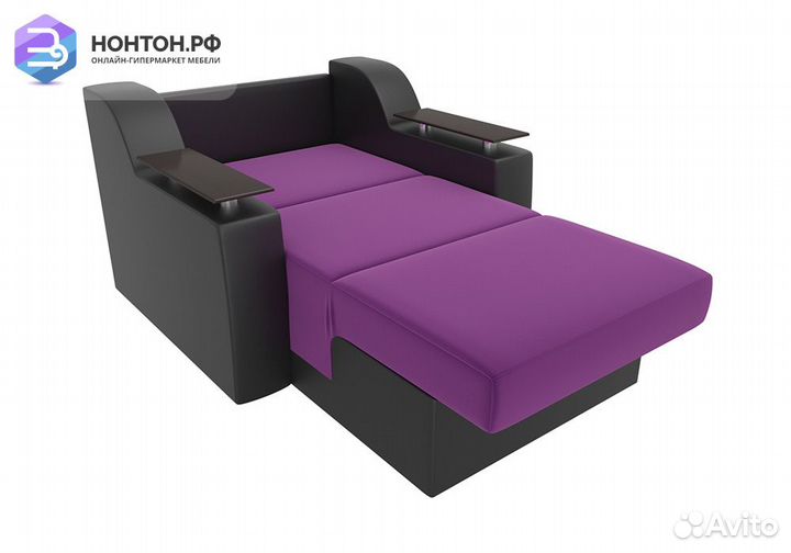 Кресло аккордеон Сенатор микровельвет фиолетовый