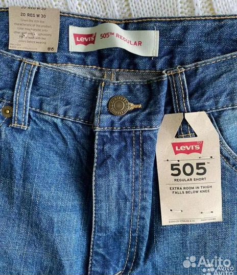 Новые Джинсовые шорты Levis 505 W30