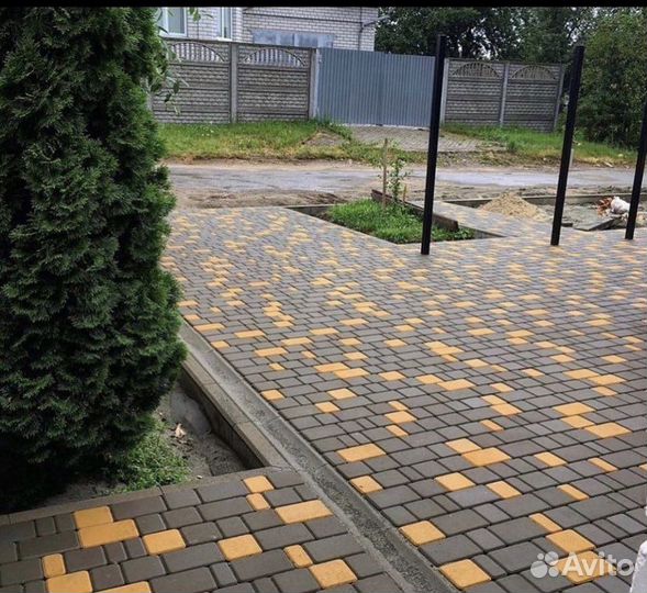 Плитка тротуарная брусчатка