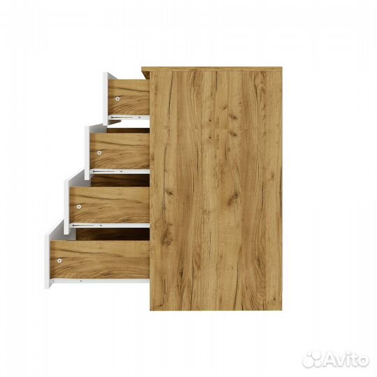 Комод Евро км-04 крафт/белый