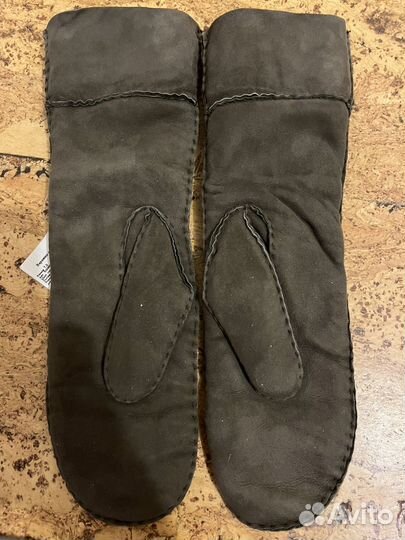 Варежки женские кожа и мех размер 7