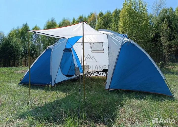 Палатка 2-х комнатная, 4-х местная