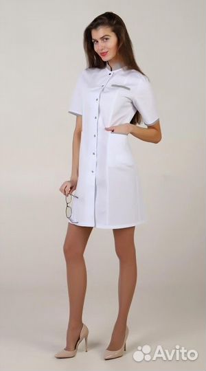 Халат мед. Каролина на кнопках (т/с 57-59)