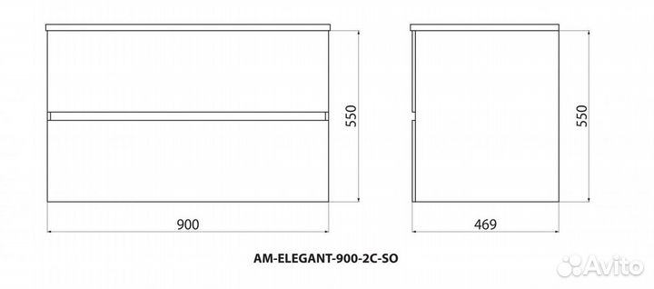 Тумба Art&Max elegant 90 см серый мат