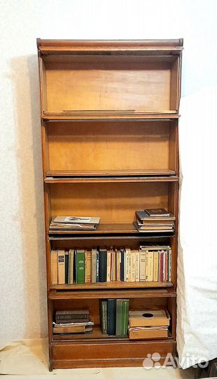 Дубовый антикварный книжный шкаф СССР середина XXв