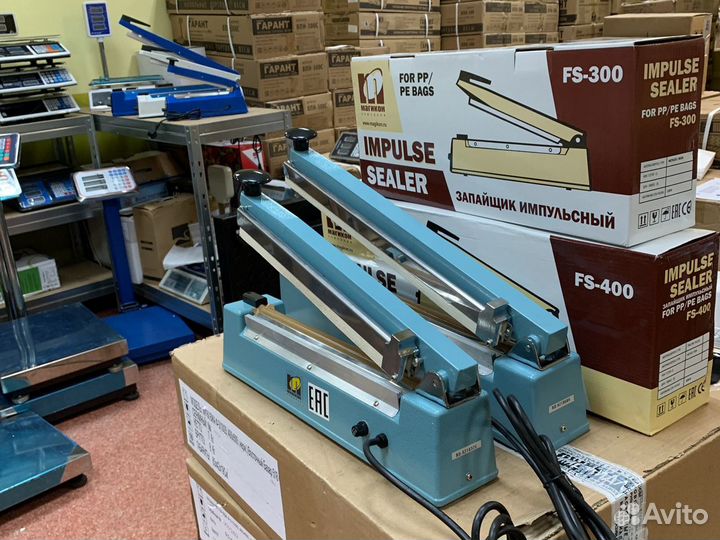 Запайщик пакетов с ножом 30-40-50 см. Новый
