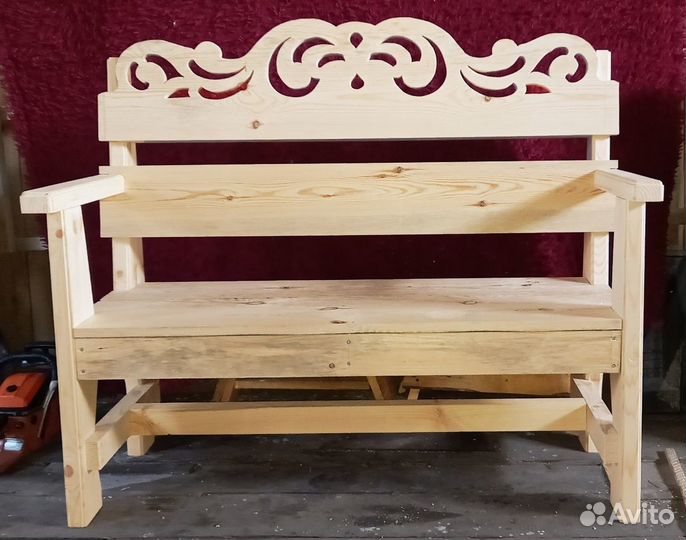 Скамейка садовая деревянная