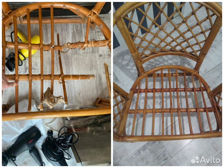 Реставрация мебели из ротанга