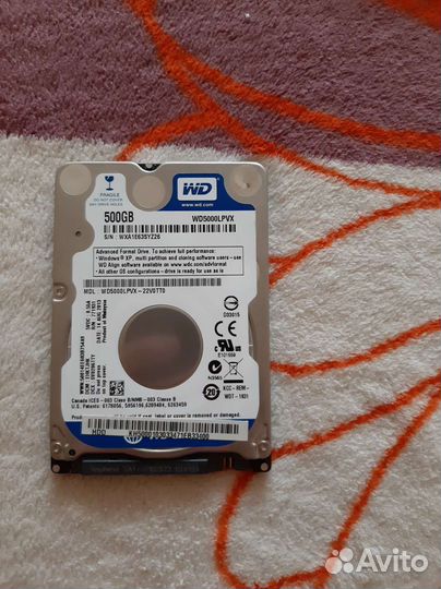 Жёсткий диск hdd 500гб