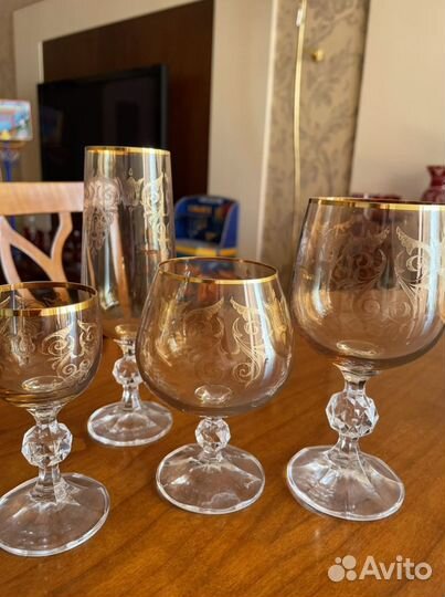 Фужеры бокалы Богемия хрусталь