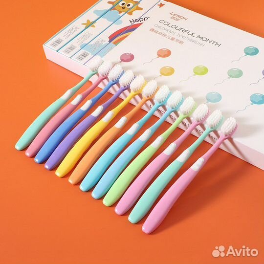 Набор из 12 зубных щеток для детей от 3 до 12 лет