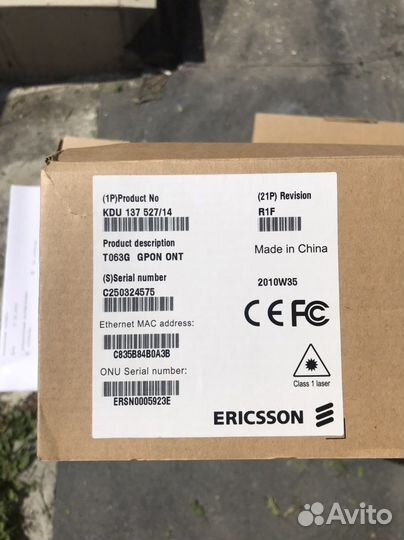 Ericsson gpon ONT T063G