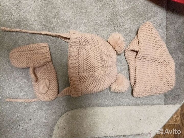 Комплект шапка и шарф для девочки