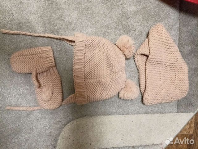 Комплект шапка и шарф для девочки
