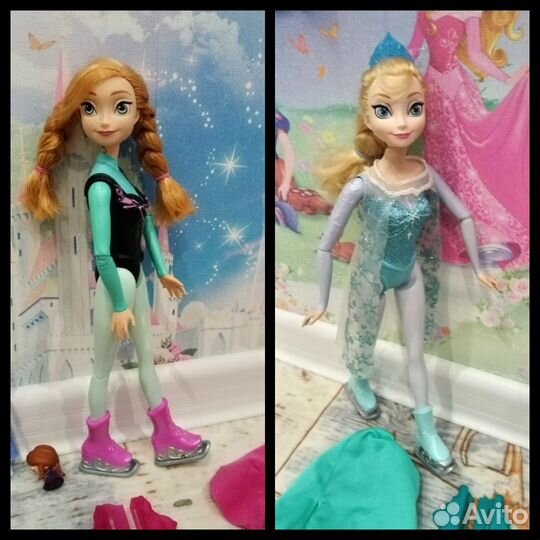 Куклы Анна и Эльза фигуристки от Mattel