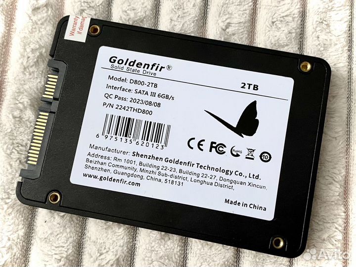 SSD 2TB SATA 2.5 ресурс 100%