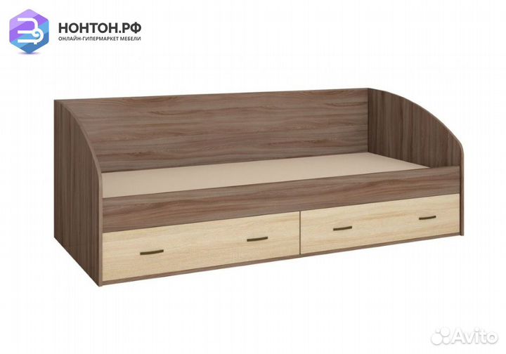 Кровать с ящиками Орион ясень шимо / дуб сонома
