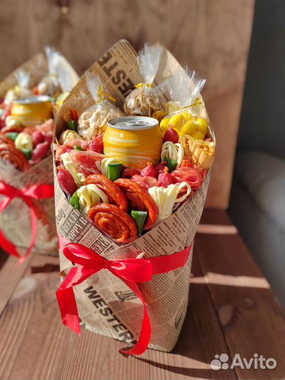 Съедобные букеты для мужчин. Вкусные подарки