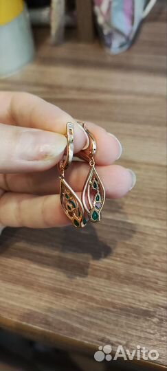 Серьги позолоченные ювелирочка