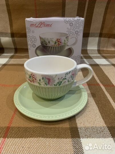 Чайная пара, набор чашка 330ml и блюдце 15,5 см