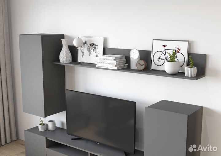 Гостиная Лира Графит 2,1 м, Новая