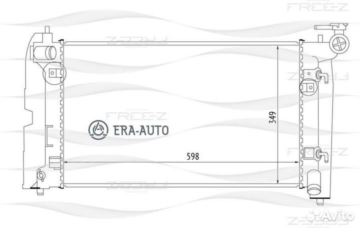 Free-Z KK0192 Радиатор toyota corolla 02- 1.4/1.6 охлаждения