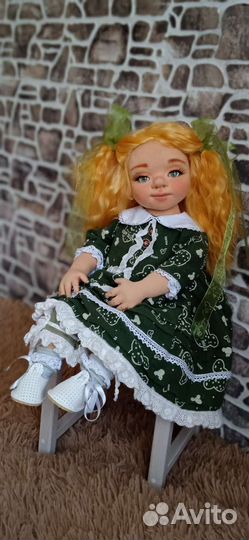 Кукла ручной работы текстильная