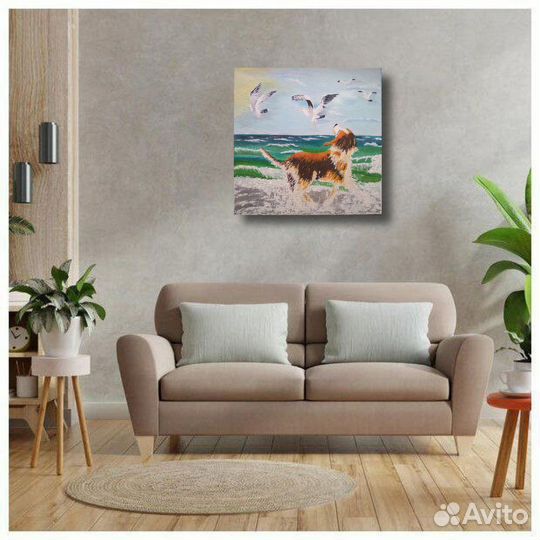 Картина маслом на холсте море