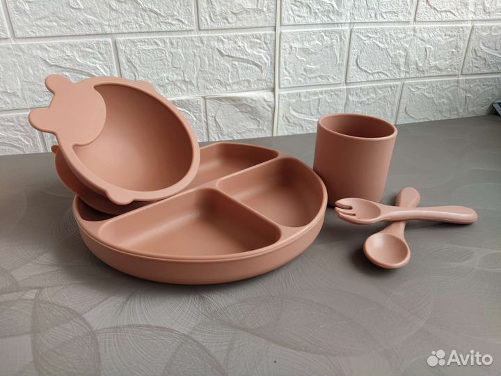 Набор силиконовой посуды для малышей