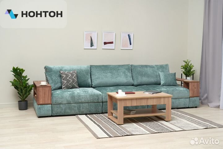 Диван пантограф Рон modool MAX с барами бирюзовый