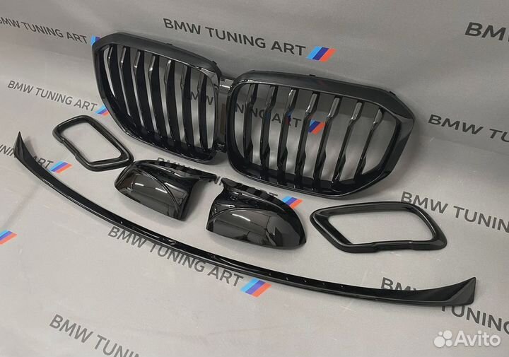 Решетка спойлер накладки зеркал выхлопа bmw X5 g05