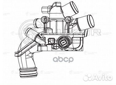 Термостат PSA 308 (07) /C4 (08) 1.6i mт (рифленые