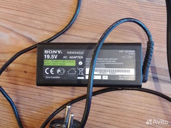 Блок питания для ноутбука sony vaio