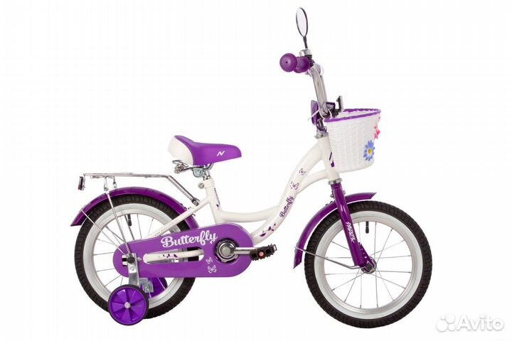 Детский велосипед Novatrack Butterfly 14, год 2023