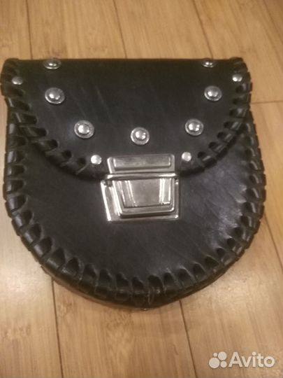 Байкерская сумка, подсумок, кожаная сумка