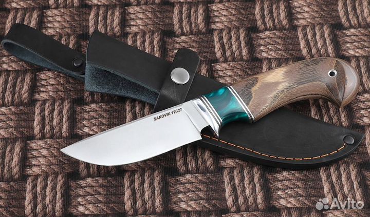 Нож Ловчий Sandvik рукоять ясень стабилизированный