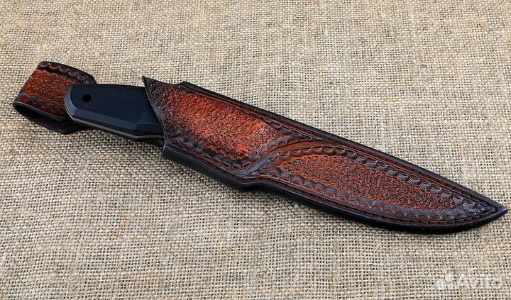 Нож Финт-5 Х12мф акрил черный