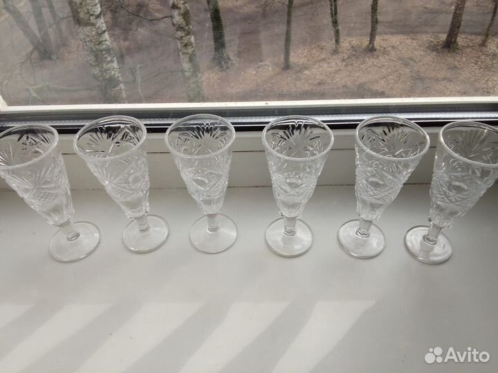 Рюмки хрустальные СССР винтаж набор