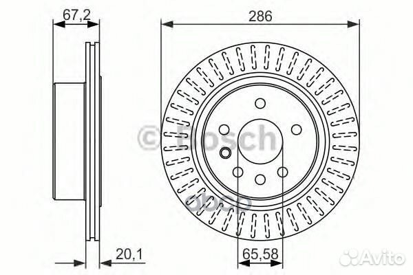 Диск тормозной задний 0986479394 Bosch