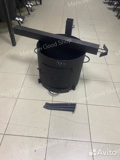 Печь под казан 16л с трубой и зольником